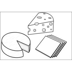 Dibujo para colorear: Queso (Comida y Nutrición) #217623 - Dibujos para Colorear e Imprimir Gratis