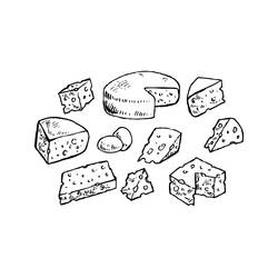 Dibujo para colorear: Queso (Comida y Nutrición) #217626 - Dibujos para Colorear e Imprimir Gratis