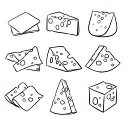 Dibujo para colorear: Queso (Comida y Nutrición) #217635 - Dibujos para Colorear e Imprimir Gratis