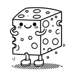 Dibujo para colorear: Queso (Comida y Nutrición) #217647 - Dibujos para Colorear e Imprimir Gratis