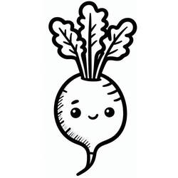 Dibujo Rábano (Comida y Nutrición) #220969 para imprimir y colorear
