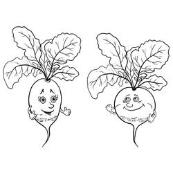 Dibujo Rábano (Comida y Nutrición) #220972 para imprimir y colorear