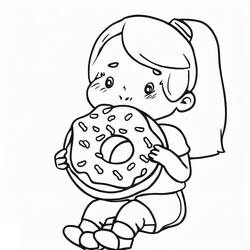 Dibujos para colorear: Rosquilla - Dibujos para Colorear e Imprimir Gratis