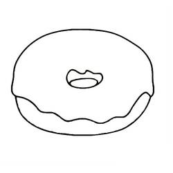 Dibujo para colorear: Rosquilla (Comida y Nutrición) #190518 - Dibujos para Colorear e Imprimir Gratis