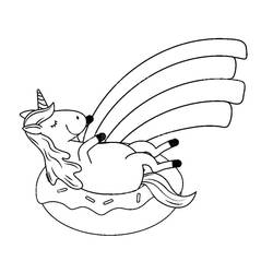 Dibujo para colorear: Rosquilla (Comida y Nutrición) #190540 - Dibujos para Colorear e Imprimir Gratis