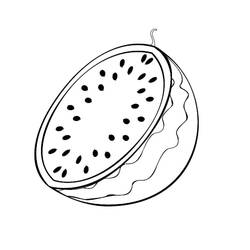 Dibujo para colorear: Sandía (Comida y Nutrición) #212555 - Dibujos para Colorear e Imprimir Gratis