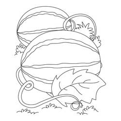 Dibujo para colorear: Sandía (Comida y Nutrición) #212559 - Dibujos para Colorear e Imprimir Gratis