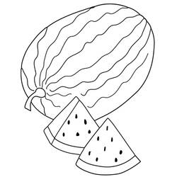 Dibujo para colorear: Sandía (Comida y Nutrición) #212563 - Dibujos para Colorear e Imprimir Gratis