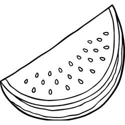 Dibujo para colorear: Sandía (Comida y Nutrición) #212579 - Dibujos para Colorear e Imprimir Gratis