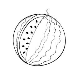 Dibujo para colorear: Sandía (Comida y Nutrición) #212580 - Dibujos para Colorear e Imprimir Gratis