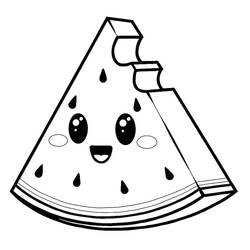 Dibujo para colorear: Sandía (Comida y Nutrición) #212587 - Dibujos para Colorear e Imprimir Gratis