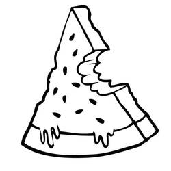 Dibujo para colorear: Sandía (Comida y Nutrición) #212589 - Dibujos para Colorear e Imprimir Gratis
