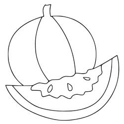 Dibujo para colorear: Sandía (Comida y Nutrición) #212594 - Dibujos para Colorear e Imprimir Gratis