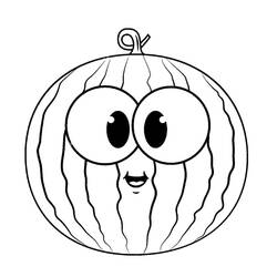 Dibujo para colorear: Sandía (Comida y Nutrición) #212596 - Dibujos para Colorear e Imprimir Gratis