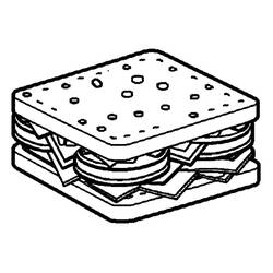 Dibujos para colorear: Sándwich - Dibujos para Colorear e Imprimir Gratis