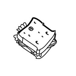 Dibujo para colorear: Sándwich (Comida y Nutrición) #211363 - Dibujos para Colorear e Imprimir Gratis
