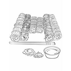 Dibujo para colorear: Sushi (Comida y Nutrición) #209227 - Dibujos para Colorear e Imprimir Gratis