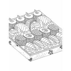 Dibujo para colorear: Sushi (Comida y Nutrición) #209228 - Dibujos para Colorear e Imprimir Gratis