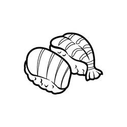 Dibujo para colorear: Sushi (Comida y Nutrición) #209229 - Dibujos para Colorear e Imprimir Gratis