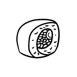 Dibujo para colorear: Sushi (Comida y Nutrición) #209233 - Dibujos para Colorear e Imprimir Gratis
