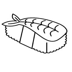 Dibujo para colorear: Sushi (Comida y Nutrición) #209235 - Dibujos para Colorear e Imprimir Gratis