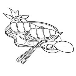 Dibujo para colorear: Sushi (Comida y Nutrición) #209241 - Dibujos para Colorear e Imprimir Gratis