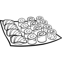 Dibujo para colorear: Sushi (Comida y Nutrición) #209243 - Dibujos para Colorear e Imprimir Gratis