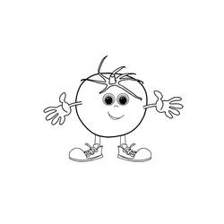 Dibujo para colorear: Tomate (Comida y Nutrición) #195389 - Dibujos para Colorear e Imprimir Gratis