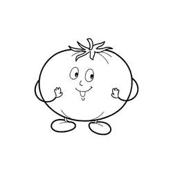 Dibujo para colorear: Tomate (Comida y Nutrición) #195397 - Dibujos para Colorear e Imprimir Gratis