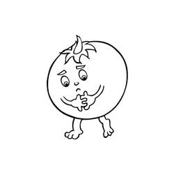 Dibujo para colorear: Tomate (Comida y Nutrición) #195399 - Dibujos para Colorear e Imprimir Gratis