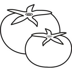 Dibujo para colorear: Tomate (Comida y Nutrición) #195400 - Dibujos para Colorear e Imprimir Gratis