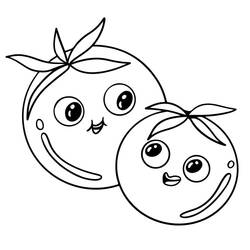 Dibujo para colorear: Tomate (Comida y Nutrición) #195401 - Dibujos para Colorear e Imprimir Gratis