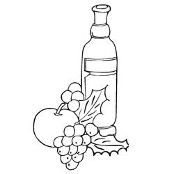Dibujo para colorear: Uvas (Comida y Nutrición) #212399 - Dibujos para Colorear e Imprimir Gratis