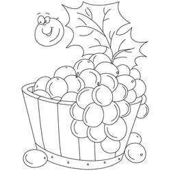Dibujo para colorear: Uvas (Comida y Nutrición) #212408 - Dibujos para Colorear e Imprimir Gratis