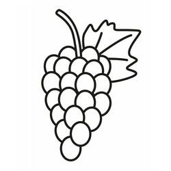 Dibujo para colorear: Uvas (Comida y Nutrición) #212410 - Dibujos para Colorear e Imprimir Gratis