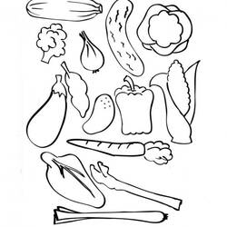 Dibujos para colorear: Verduras - Dibujos para Colorear e Imprimir Gratis