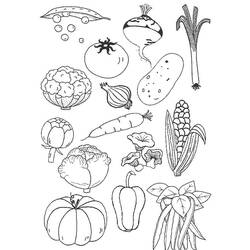 Dibujo para colorear: Verduras (Comida y Nutrición) #212117 - Dibujos para Colorear e Imprimir Gratis