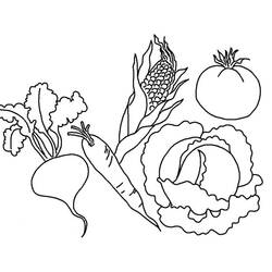 Dibujo para colorear: Verduras (Comida y Nutrición) #212135 - Dibujos para Colorear e Imprimir Gratis
