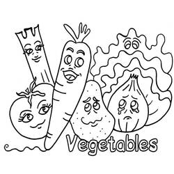 Dibujo para colorear: Verduras (Comida y Nutrición) #212136 - Dibujos para Colorear e Imprimir Gratis
