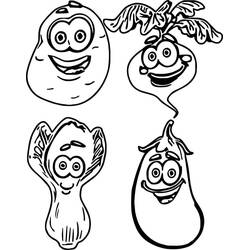 Dibujo para colorear: Verduras (Comida y Nutrición) #212137 - Dibujos para Colorear e Imprimir Gratis