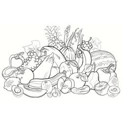 Dibujo para colorear: Verduras (Comida y Nutrición) #212145 - Dibujos para Colorear e Imprimir Gratis