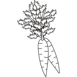 Dibujo para colorear: Zanahoria (Comida y Nutrición) #197488 - Dibujos para Colorear e Imprimir Gratis