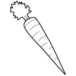 Dibujo para colorear: Zanahoria (Comida y Nutrición) #197502 - Dibujos para Colorear e Imprimir Gratis
