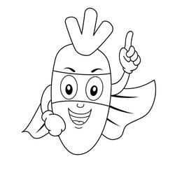 Dibujo para colorear: Zanahoria (Comida y Nutrición) #197504 - Dibujos para Colorear e Imprimir Gratis