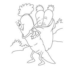 Dibujo para colorear: Zanahoria (Comida y Nutrición) #197505 - Dibujos para Colorear e Imprimir Gratis
