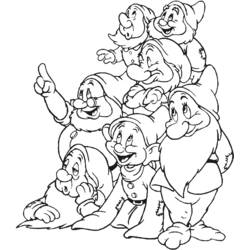 Dibujo para colorear: Blancanieves y los Siete Enanitos (Cuentos de Hadas e Historias) #133864 - Dibujos para Colorear e Imprimir Gratis