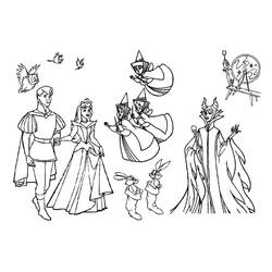 Dibujo para colorear: La Bella Durmiente (Cuentos de Hadas e Historias) #130736 - Dibujos para Colorear e Imprimir Gratis