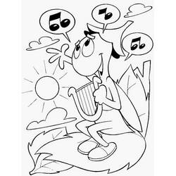 Dibujo para colorear: La Cigarra y la Hormiga (Cuentos de Hadas e Historias) #191438 - Dibujos para Colorear e Imprimir Gratis