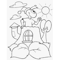 Dibujo para colorear: La Cigarra y la Hormiga (Cuentos de Hadas e Historias) #191443 - Dibujos para Colorear e Imprimir Gratis