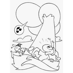 Dibujo para colorear: La Cigarra y la Hormiga (Cuentos de Hadas e Historias) #191448 - Dibujos para Colorear e Imprimir Gratis